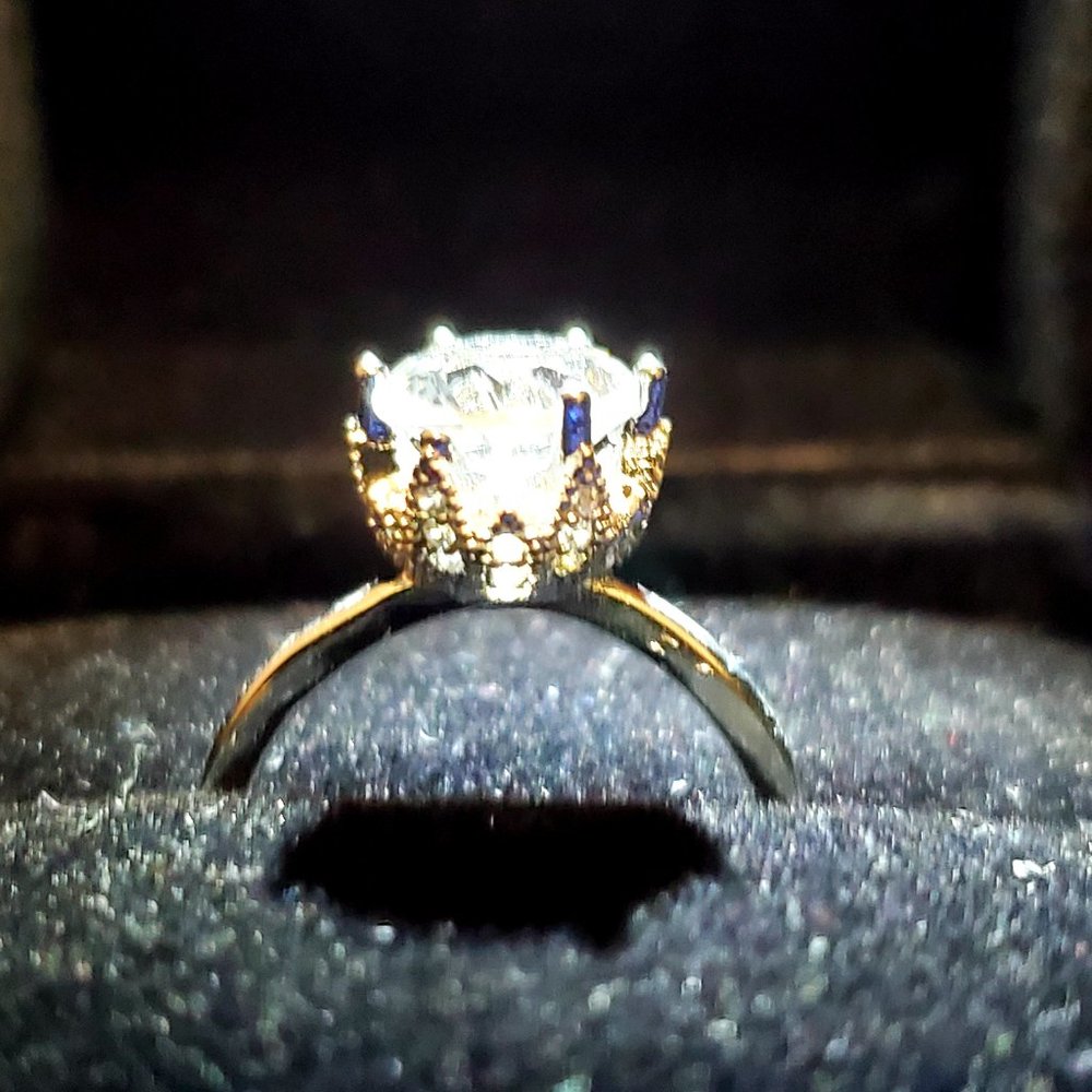 Kate 1ct White Topaz Ring 925 Sterling Silver - Picture 15 of 15